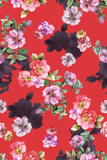 花卉印花华亿平台图片