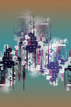 青舞-抽象印花华亿平台图片