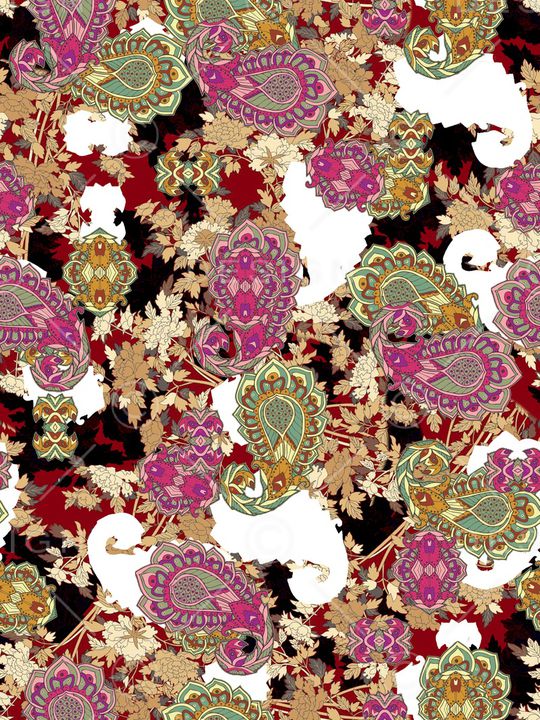 花卉印花华亿平台图片