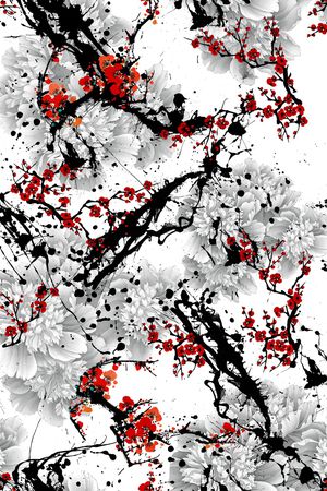 中国风印花华亿平台图片