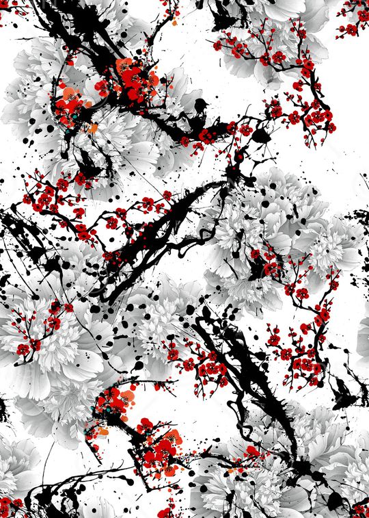 中国风印花华亿平台图片