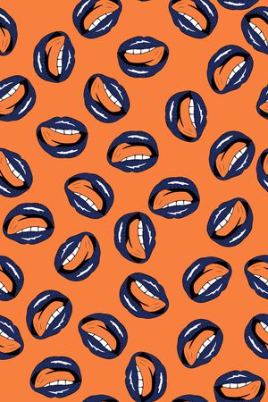 嘴巴女装印花华亿平台图片