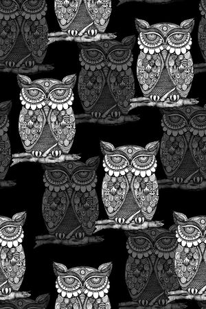 猫头鹰印花华亿平台图片