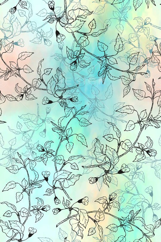 线条花卉印花华亿平台图片