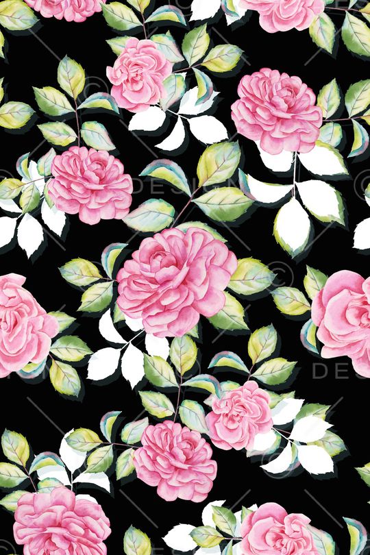 大花花卉印花华亿平台图片