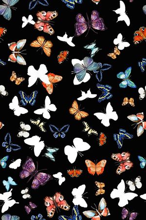 蝴蝶印花华亿平台图片