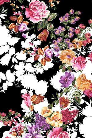 花卉印花华亿平台图片