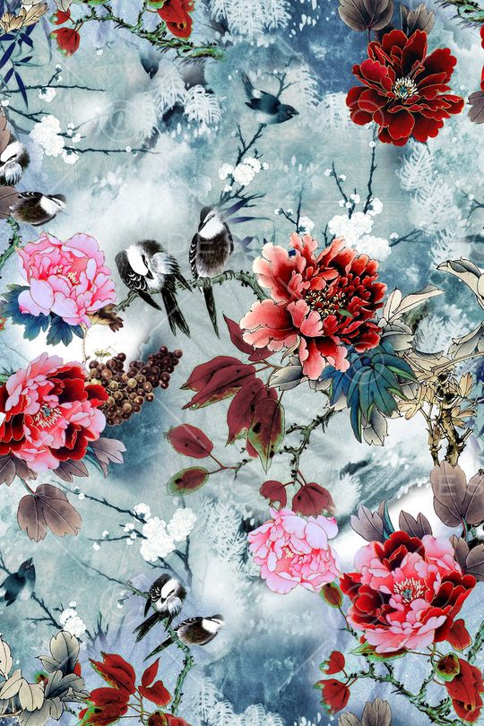 中国风印花华亿平台图片