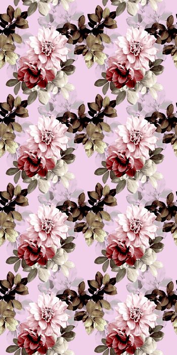 满版花卉印花华亿平台图片