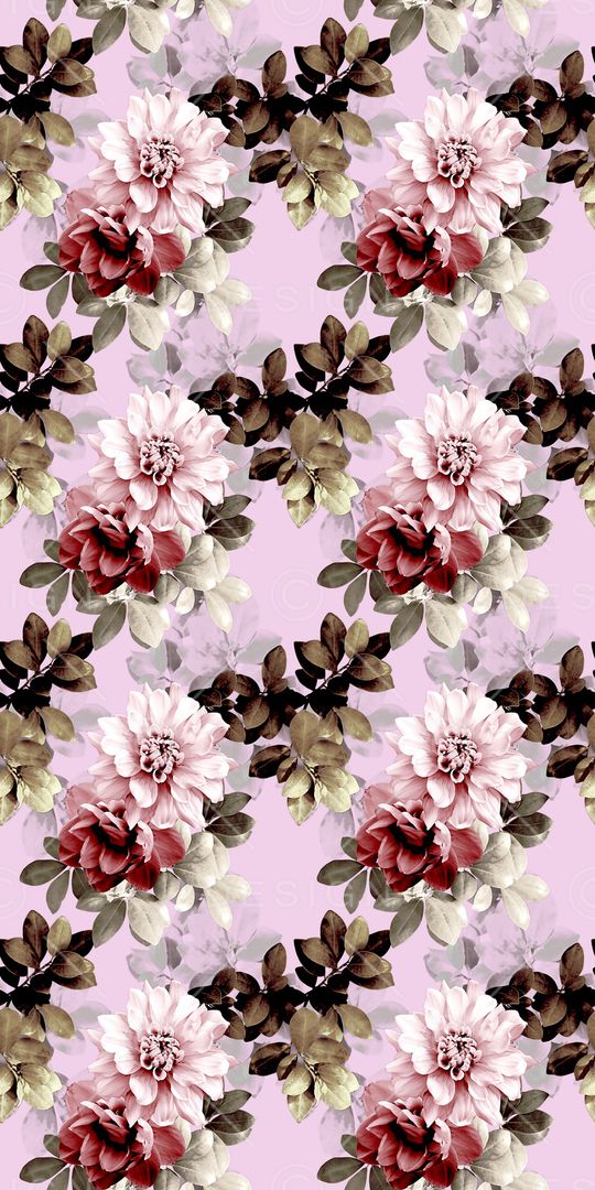 满版花卉印花华亿平台图片