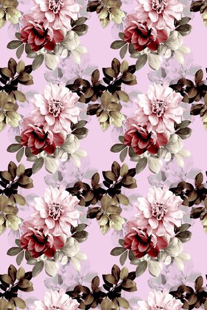 满版花卉印花华亿平台图片