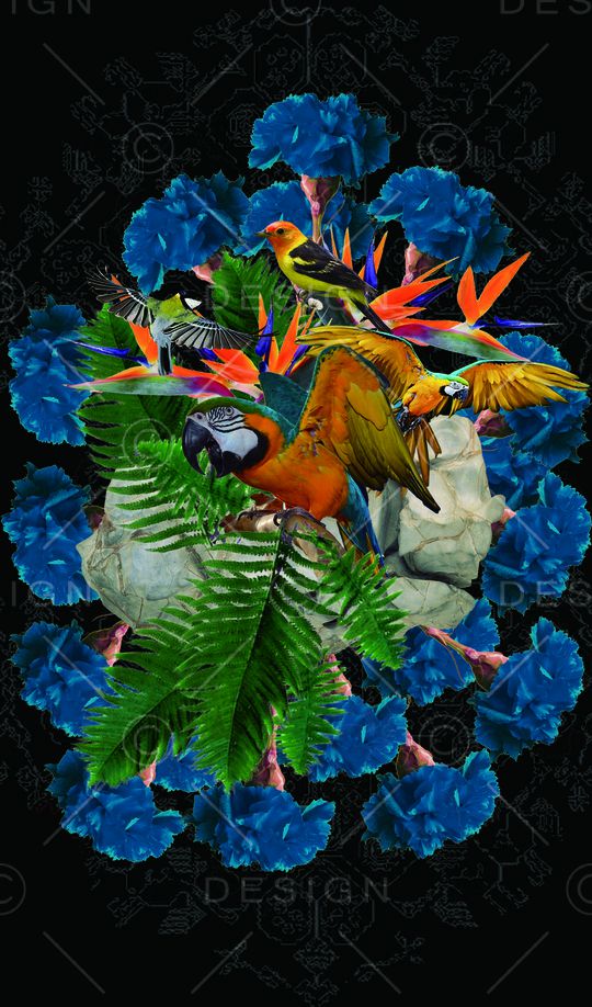 鸟印花华亿平台图片