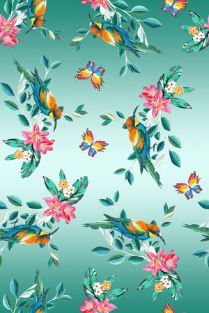 小鸟印花华亿平台图片