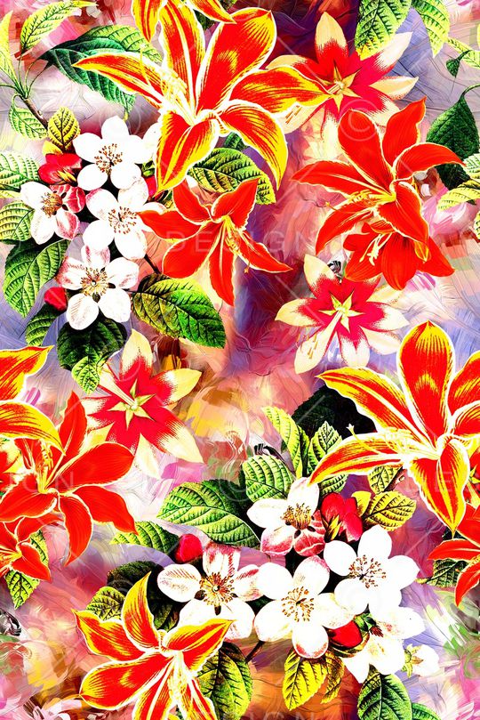 花朵印花华亿平台图片