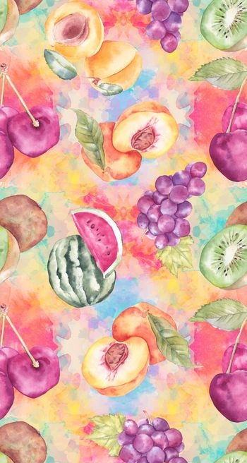 734664-手绘时尚女装水彩水果数码华亿平台(黄调