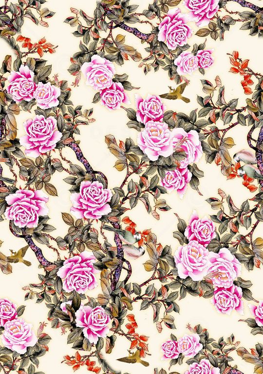 玫瑰印花华亿平台图片