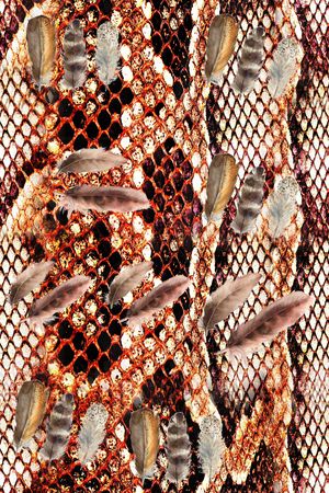 蛇衣印花华亿平台图片