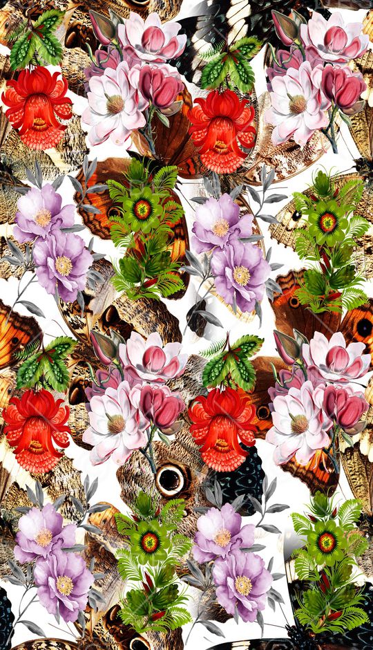 花卉背景印花华亿平台图片