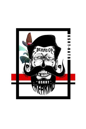 搞怪人脸印花华亿平台图片