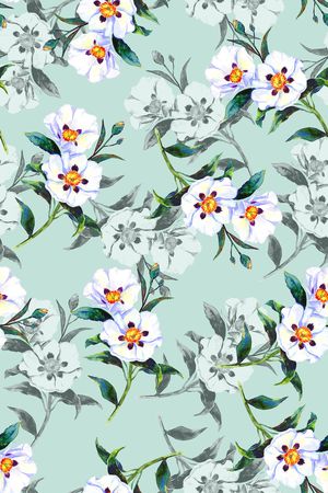 抽象手绘水彩画水墨画中国风数码印花印花华亿平台图片