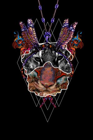 抽象动物印花华亿平台图片