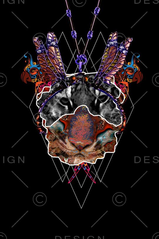 抽象动物印花华亿平台图片