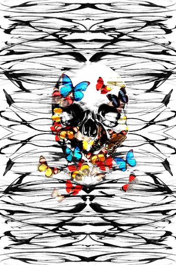 印花骷髅印花华亿平台图片