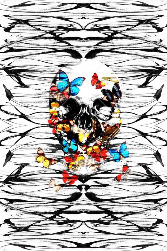 印花骷髅印花华亿平台图片