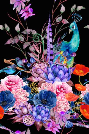 花卉印花华亿平台图片