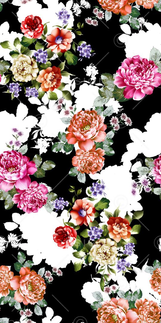 数码花卉类印花华亿平台图片