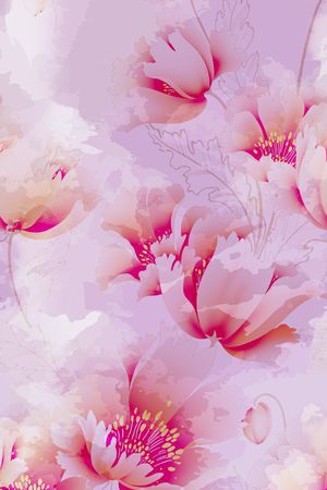 数码花卉类印花华亿平台图片