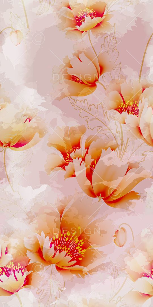 数码花卉类印花华亿平台图片