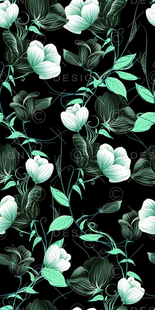 数码花卉类印花华亿平台图片