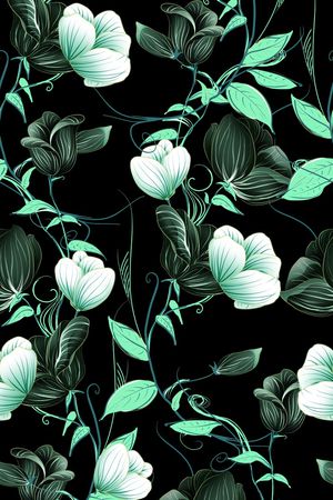 数码花卉类印花华亿平台图片