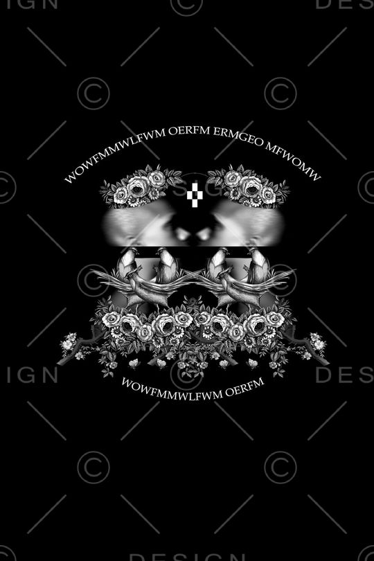 黑白印花华亿平台图片