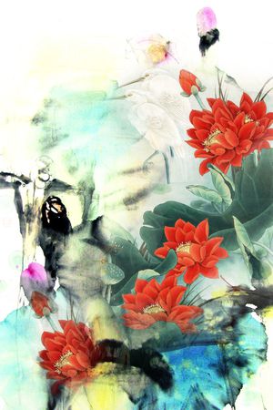 墨迹印花华亿平台图片