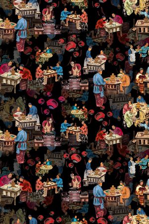 中国传统喜庆节日印花华亿平台图片