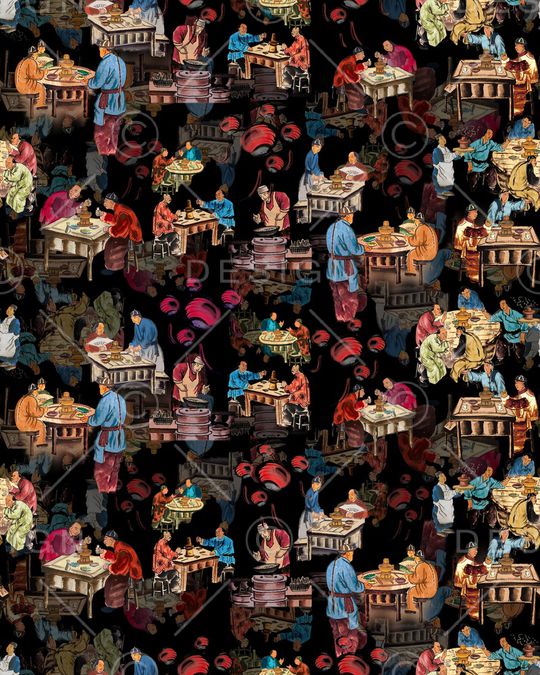 中国传统喜庆节日印花华亿平台图片