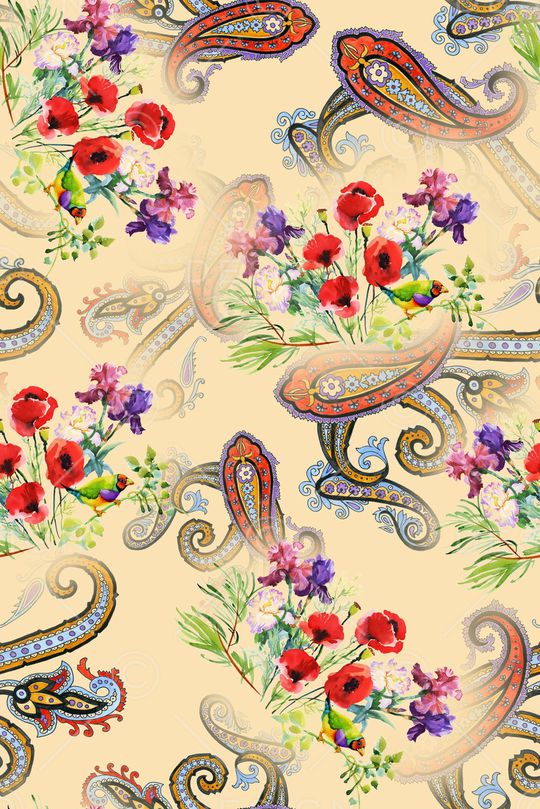 手绘印花华亿平台图片