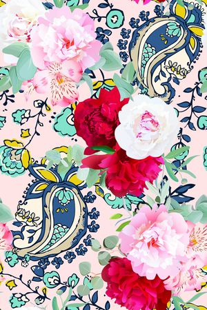 佩斯利印花华亿平台图片