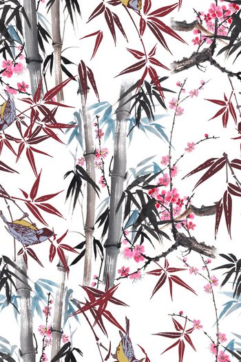 竹子印花华亿平台图片