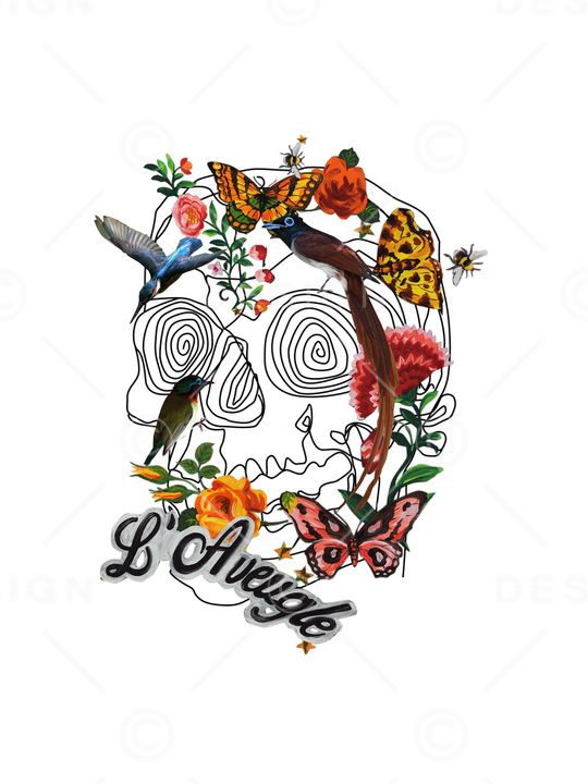 骷髅头印花华亿平台图片