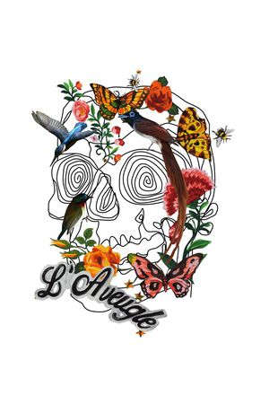 骷髅头印花华亿平台图片