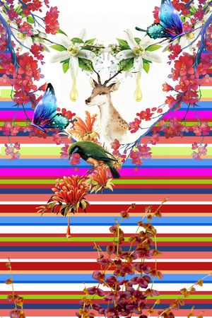 花鸟印花华亿平台图片