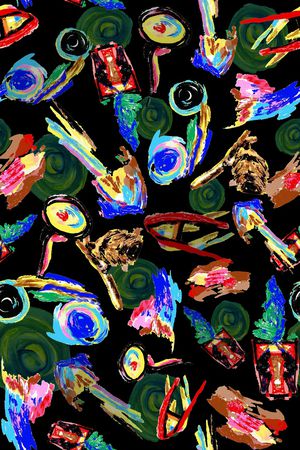 抽象印花华亿平台图片