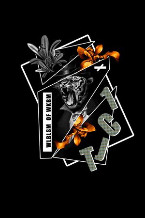 黑白印花华亿平台图片