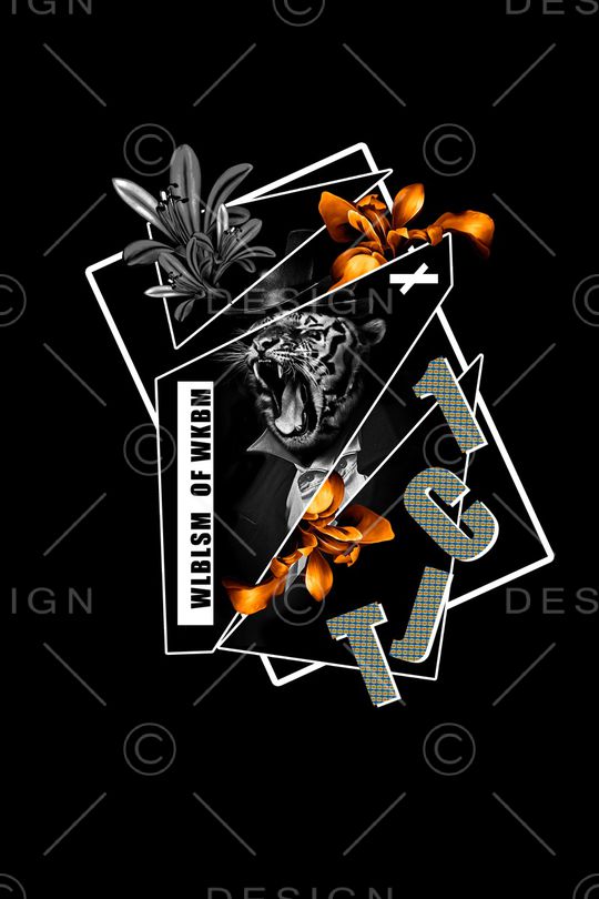 黑白印花华亿平台图片