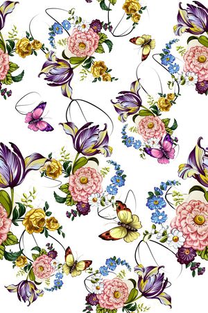 花卉印花华亿平台图片