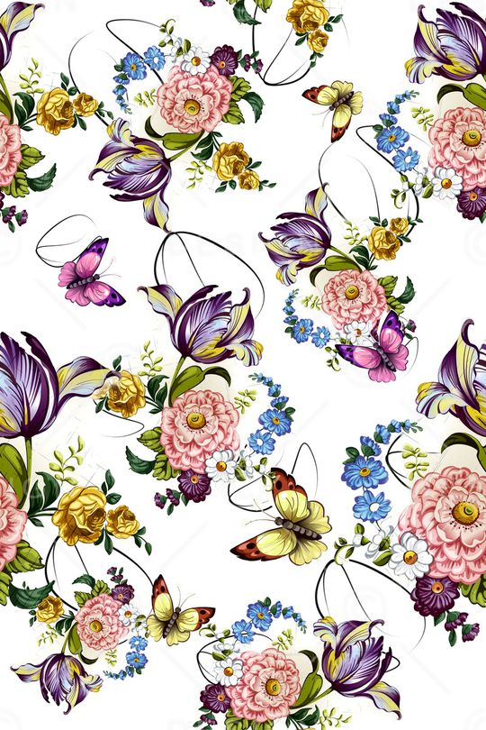 花卉印花华亿平台图片