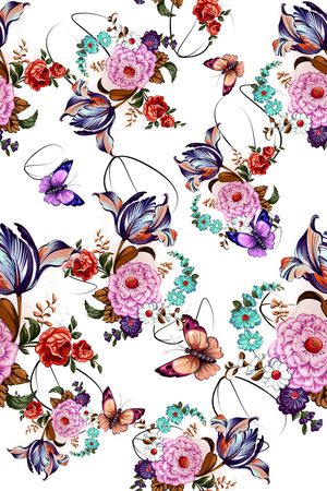 花卉印花华亿平台图片